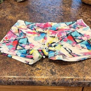 Born Primitive Multicolor Geometric Athletic Shorts